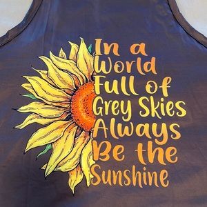 Grey Cute workout Tank - Size Large